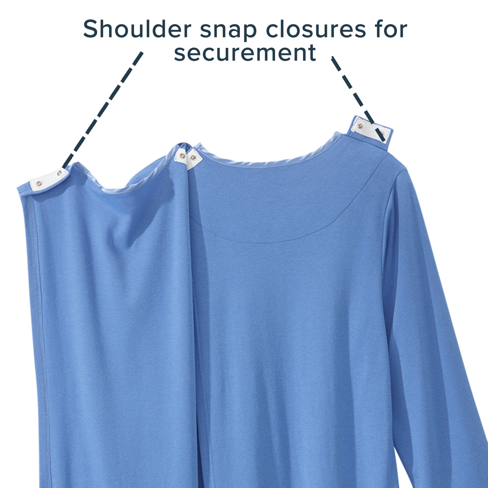 Silverts® Shoulder Snap Patient Exam Gown, X-Large, Blue (1 Unit)