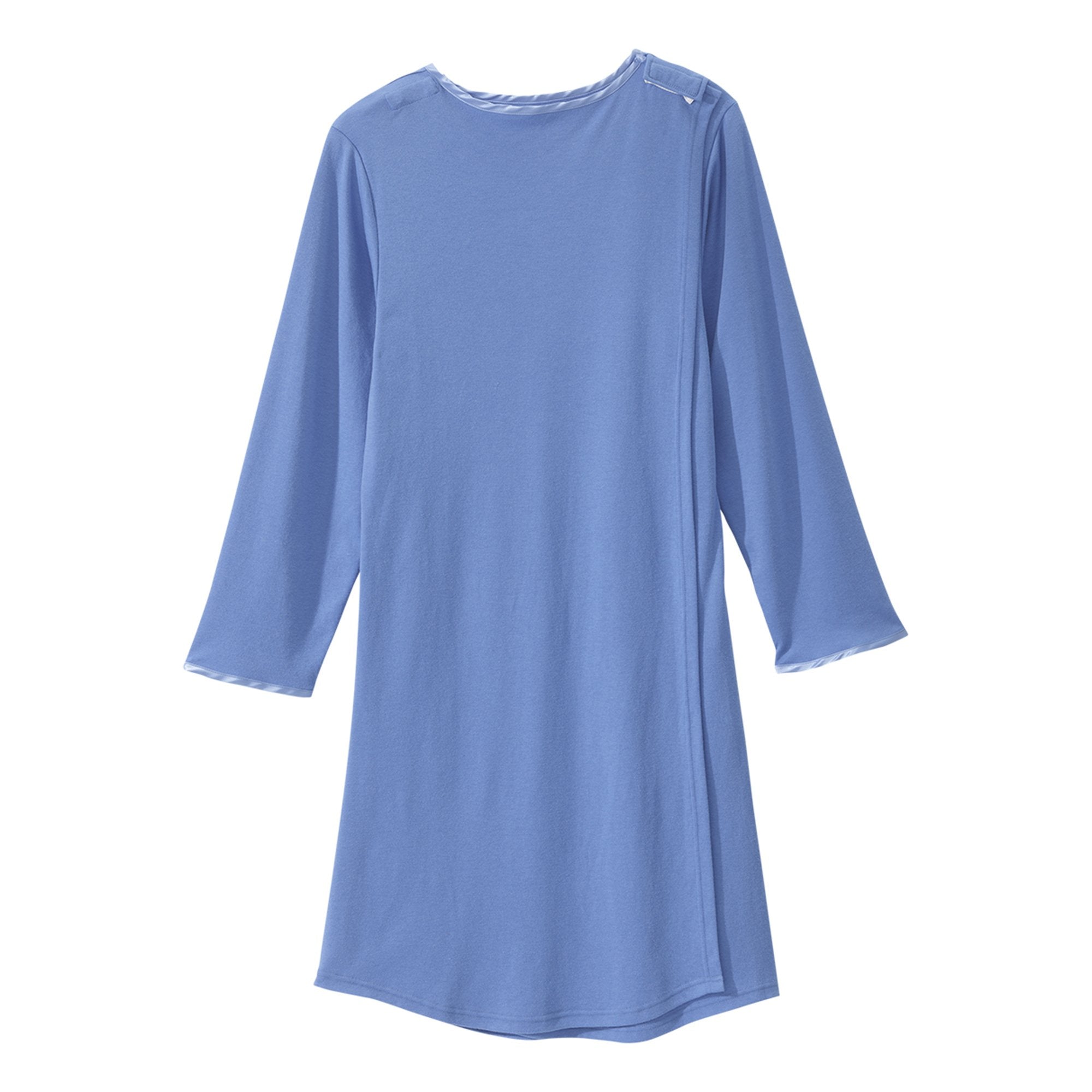 Silverts® Shoulder Snap Patient Exam Gown, Large, Blue (1 Unit)