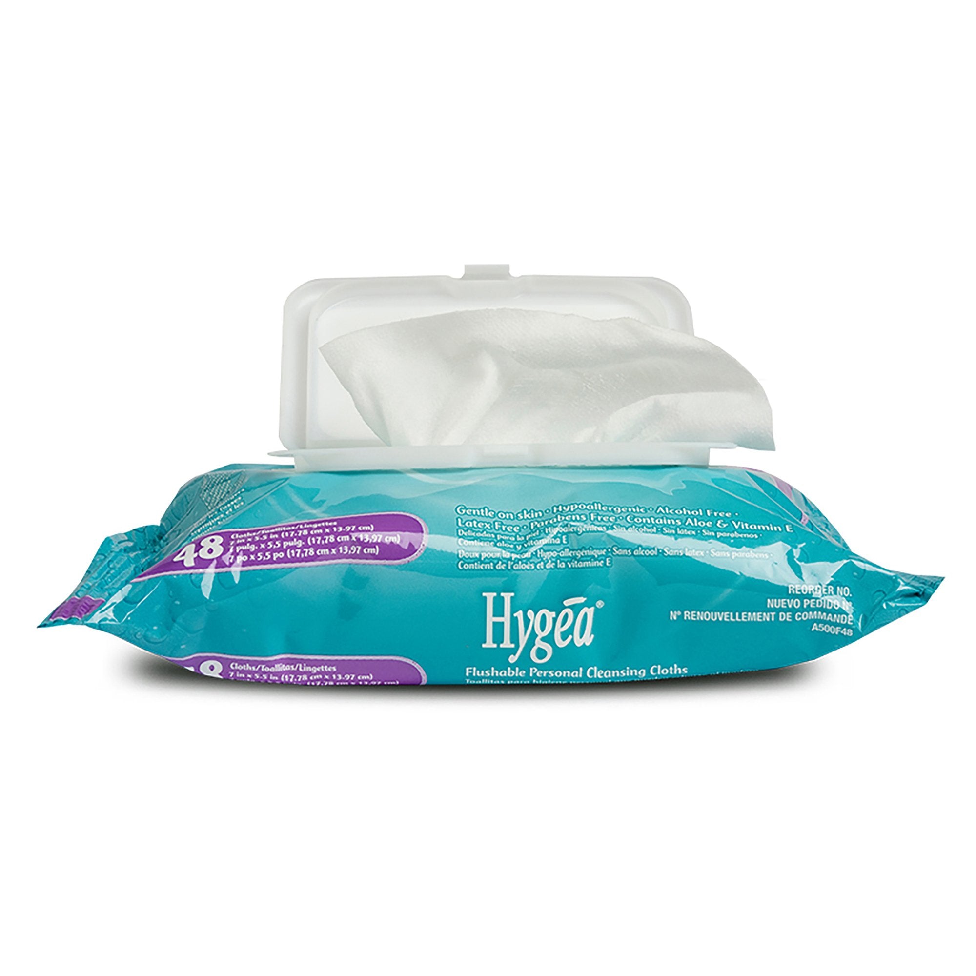 Hygea® Floral Scent Cleansing Cloths - Gentle & Flushable Wipes (576 Units)