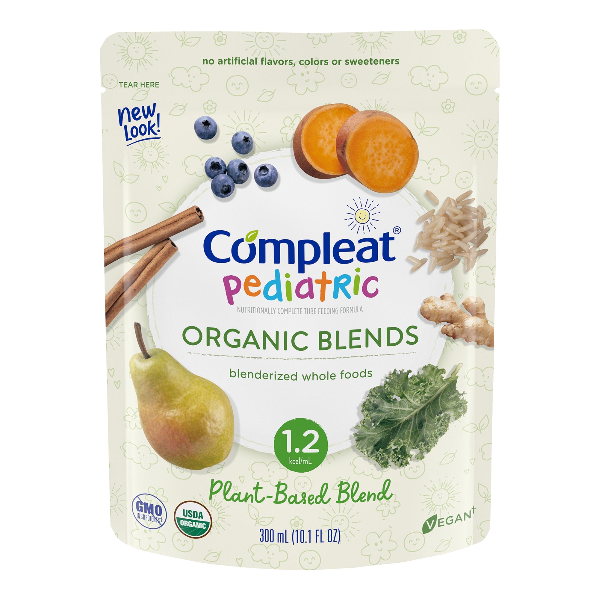 Compleat® Pediatric Organic Blends Tube Feeding, Plant-Based Non-GMO Formula