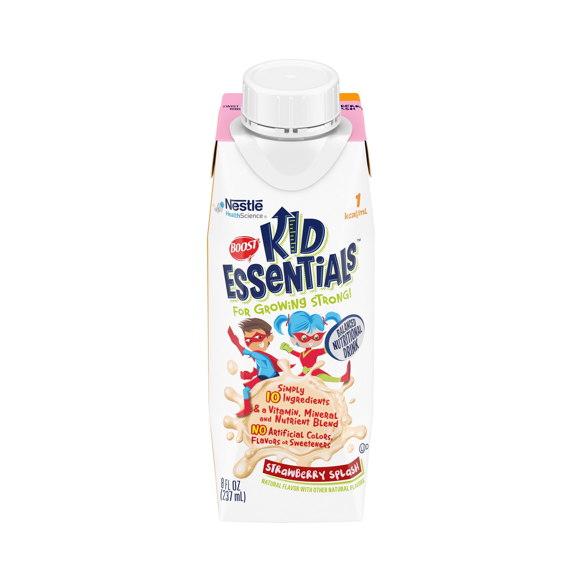 Boost Kid Essentials Strawberry Pediatric Supplement, 8oz - 24 Pack