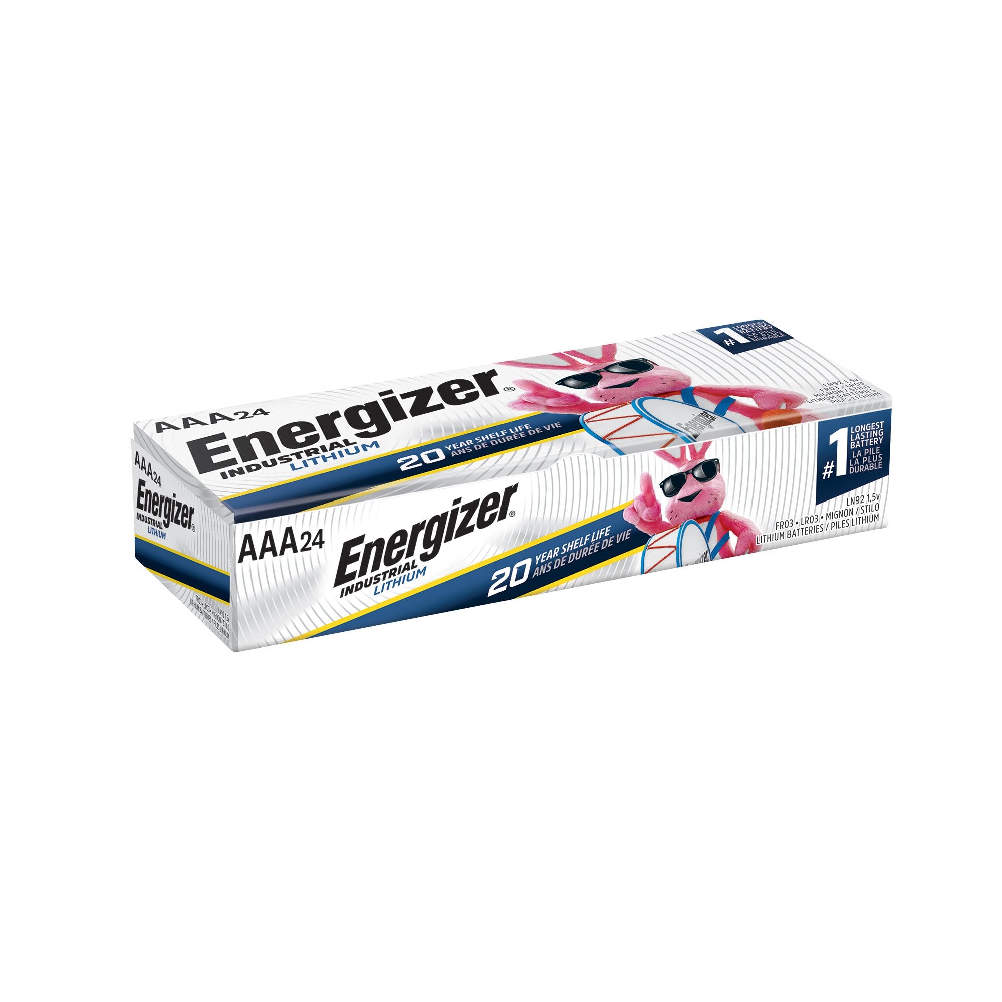 Lithium Battery Energizer® Industrial® AAA Cell 1.5V Disposable 24 per Pack (144 Units)