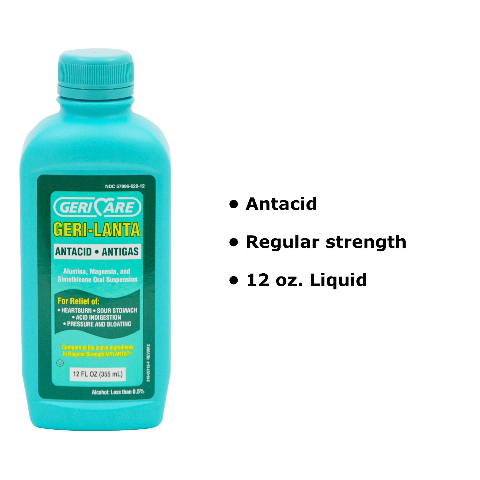 Geri-Care® Geri-Lanta Antacid Liquid Relief for Gas and Heartburn (12 Units)