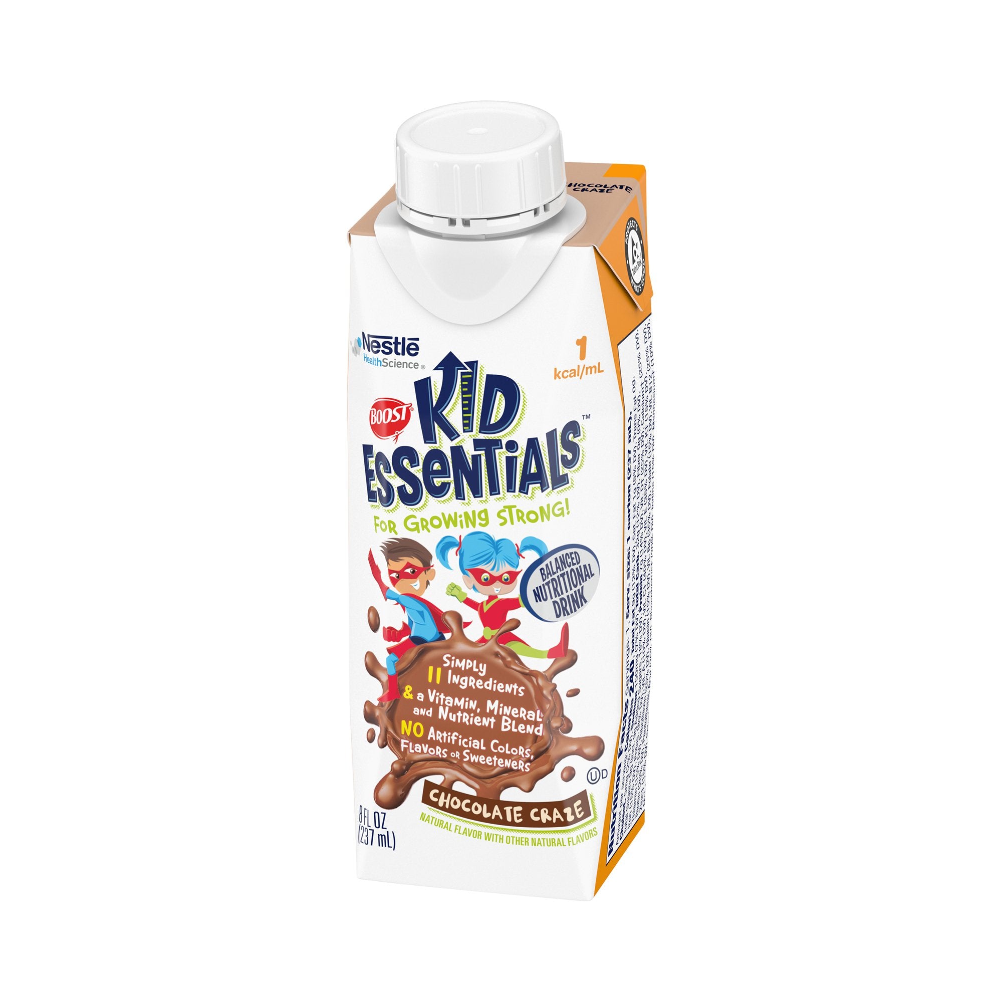 Boost Kid Essentials Chocolate Pediatric Oral Supplement, 8 oz, 24 Pack