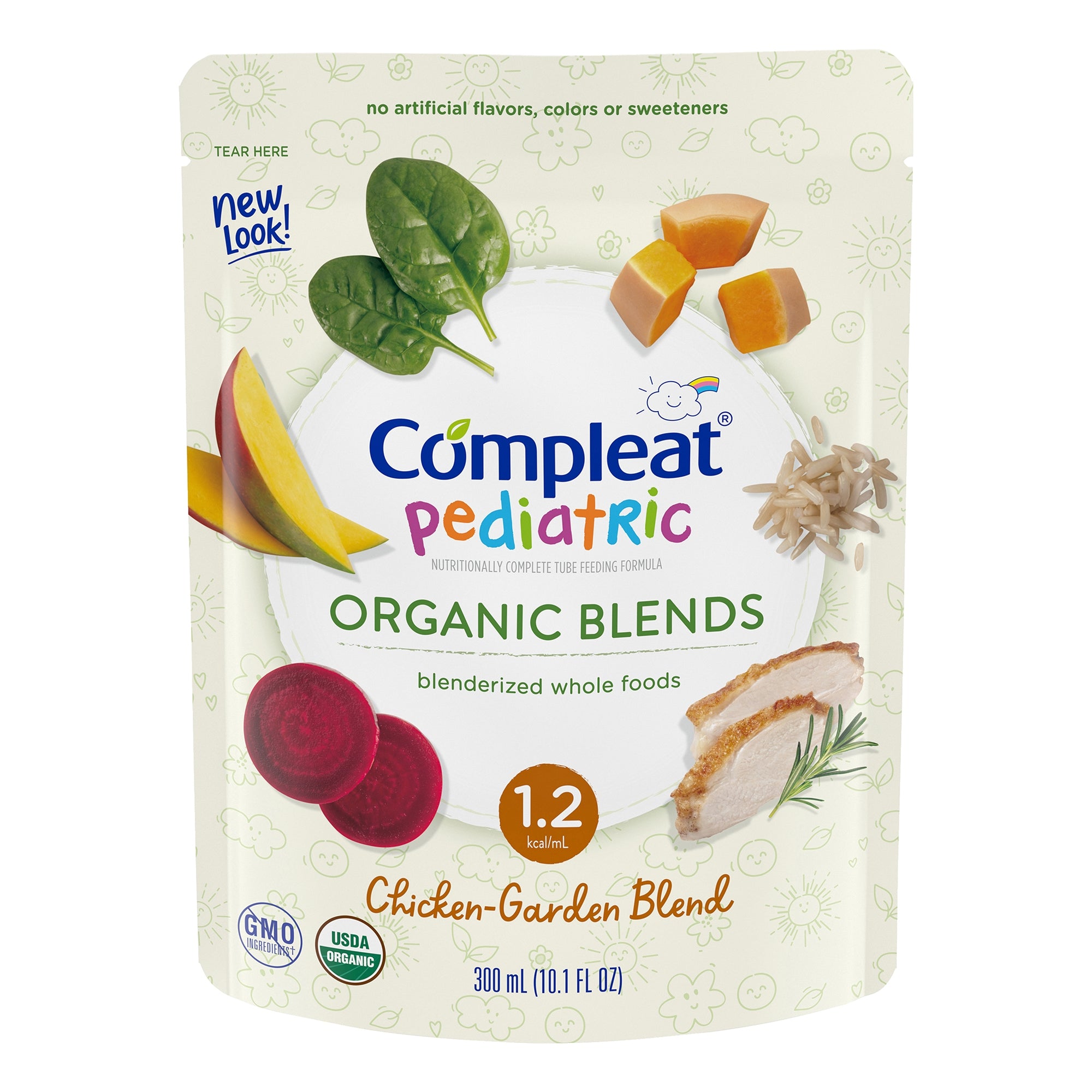 Compleat Pediatric Organic Chicken-Garden Blend, 10.1oz - Nutrition Supplement